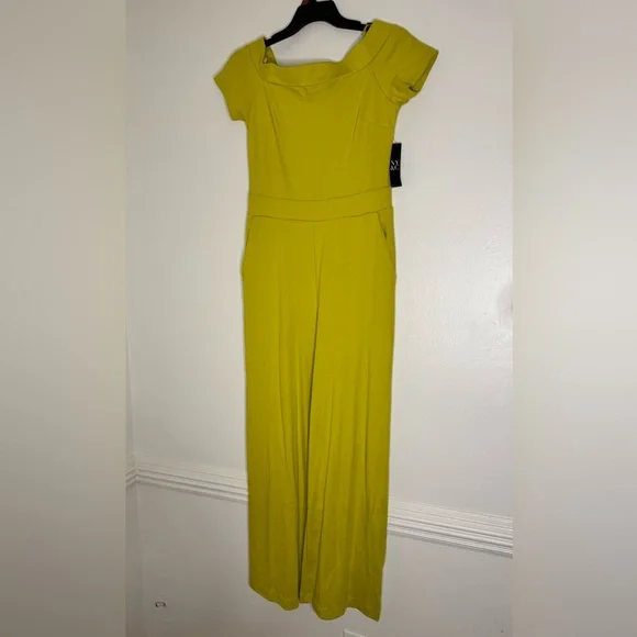 New York & Company Vibrant Lime Jumpsuit - Picture 6 of 8